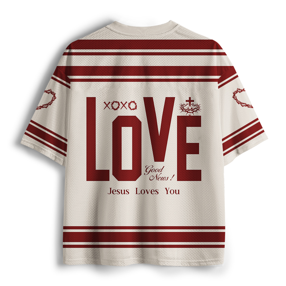 Jesus Loves You Christian Mesh Jersey